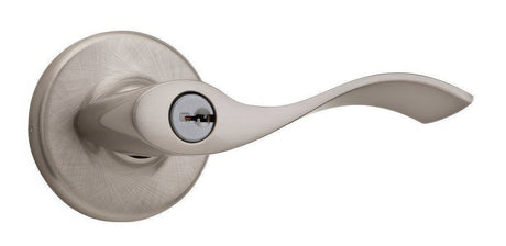 Kwikset 405BL-15S satin nickel keyed entry lever