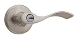Kwikset 405BL-15 satin nickel keyed entry lever