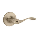 Kwikset 405BL-5 antique brass keyed entry lever