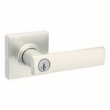 Kwikset 405BRNLSQT-15S satin nickel keyed entry door lever