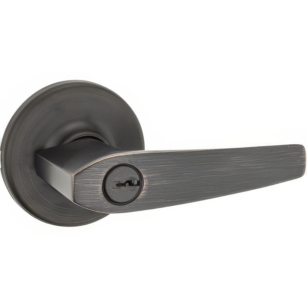 Kwikset 405DL-15 Delta keyed entry lever in satin nickel, additional view