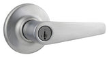 Kwikset 405DL-26DS satin chrome keyed entry lever