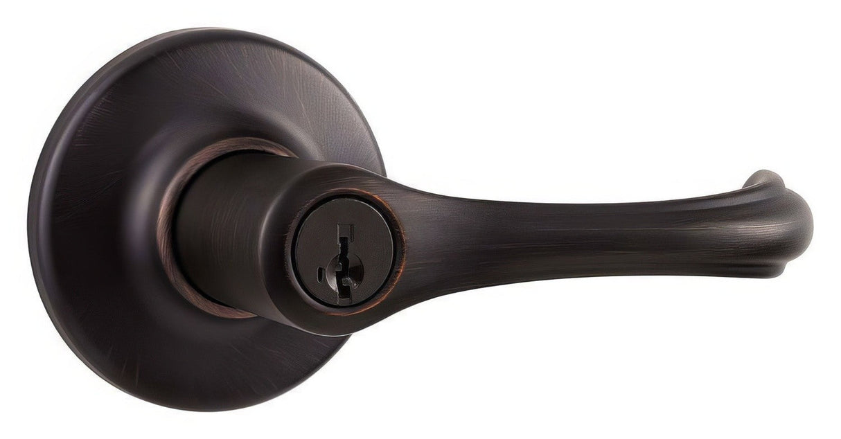 Kwikset 405DNL-15AV2 antique nickel keyed entry lever