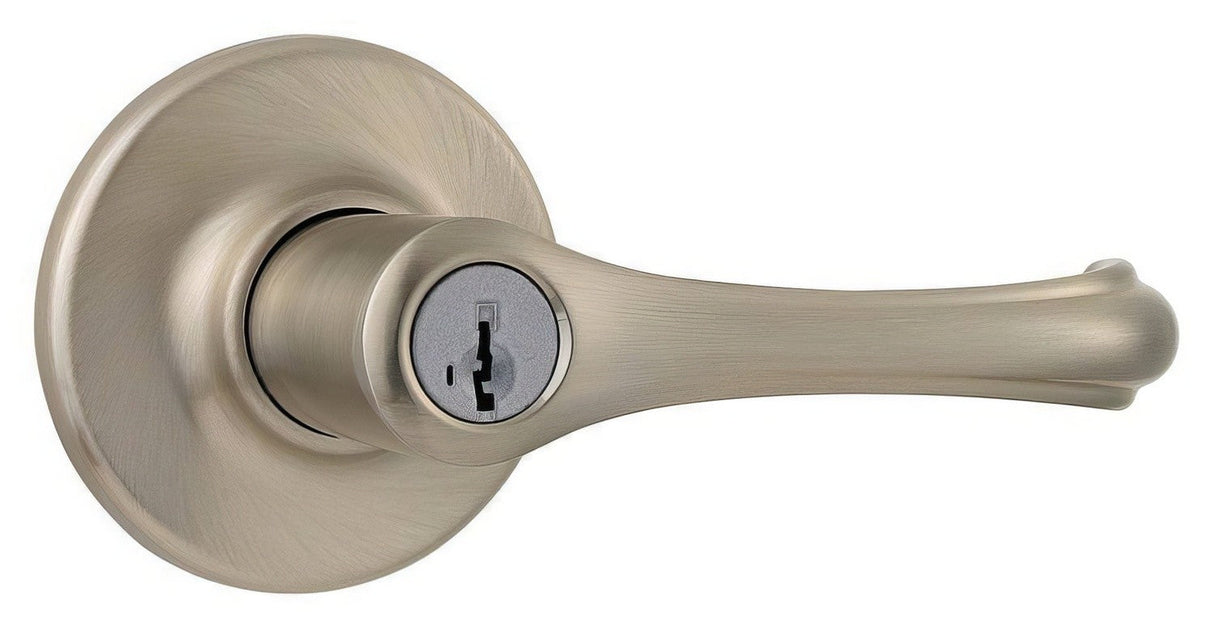 Kwikset 405DNL-26DV1 satin chrome keyed entry lever