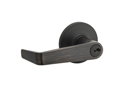 Kwikset 407CNL Light Commercial Carson Lever Passage Door Lock in Venetian Bronze
