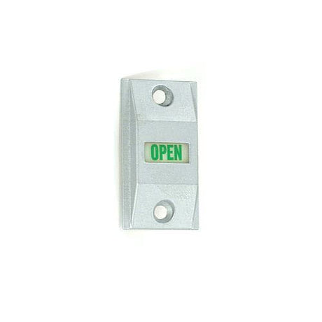 Adams Rite 408900121 exit indicator in satin stainless, front view
