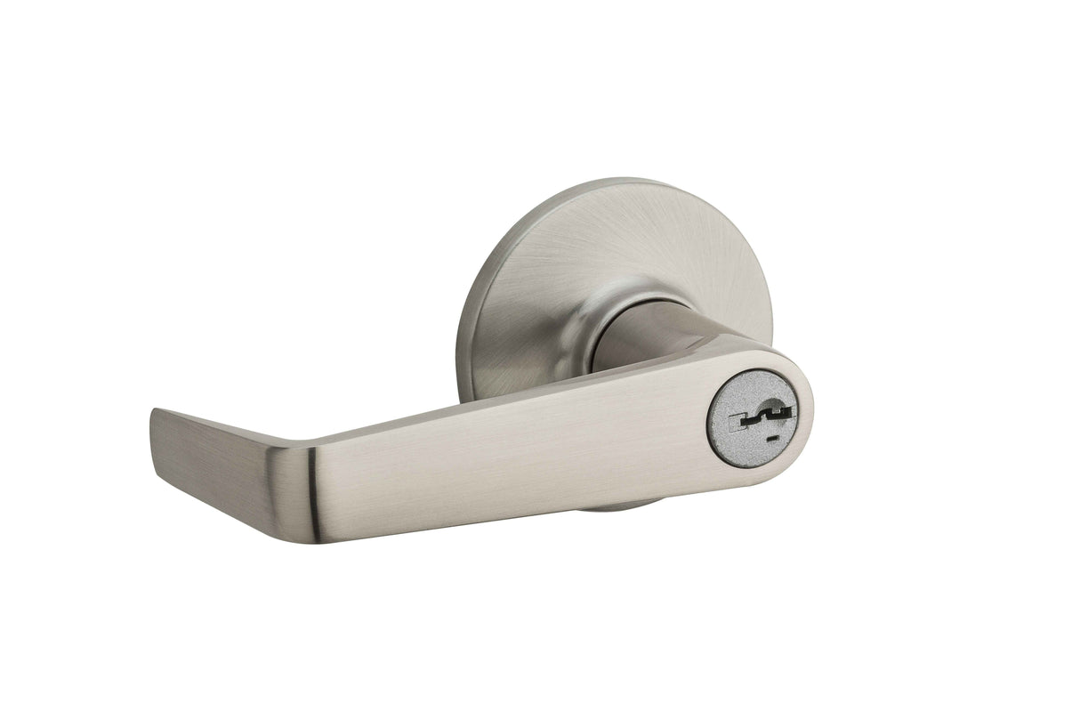 Kwikset 408CNL Light Commercial Carson Lever Privacy Door Lock in Satin Nickel