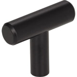 Elements 40MB matte black t shaped cabinet pull