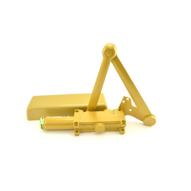 LCN 4111EDABRASSLH sprayed brass push side mount door closer
