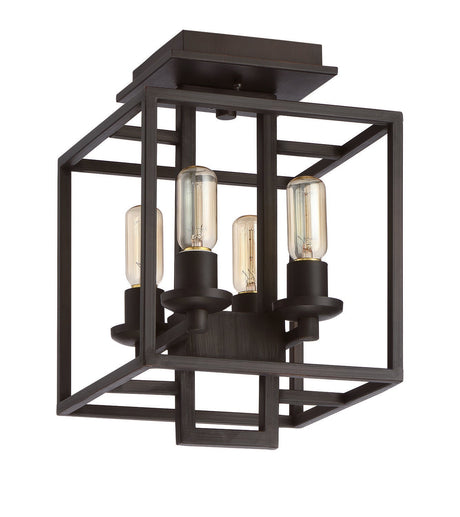 Craftmade 41554-ABZ Cubic 4 Light Semi Flush in Aged Bronze Brushed