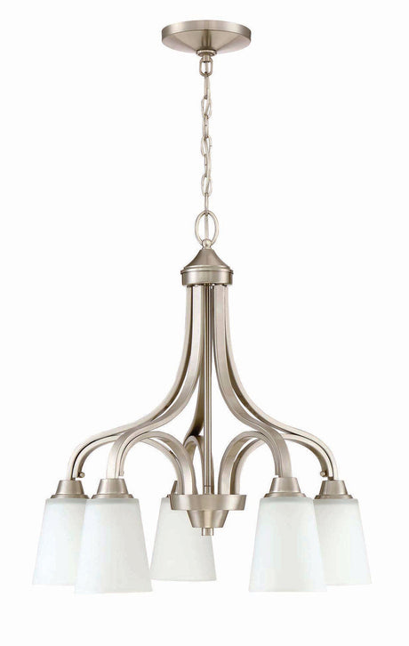 Craftmade 41915-BNK brushed polished nickel down chandelier