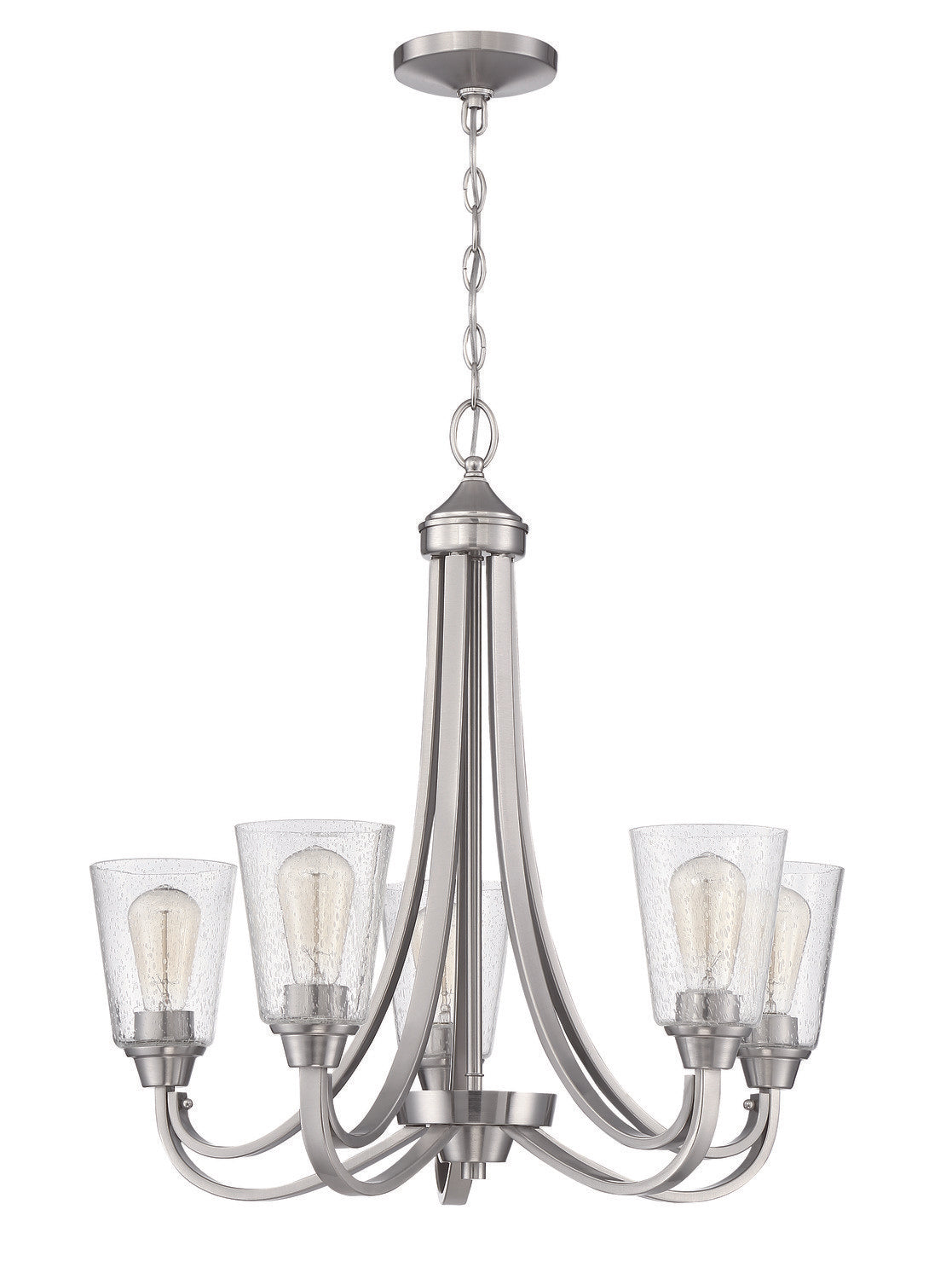 Craftmade 41925-BNK-CS brushed polished nickel chandelier