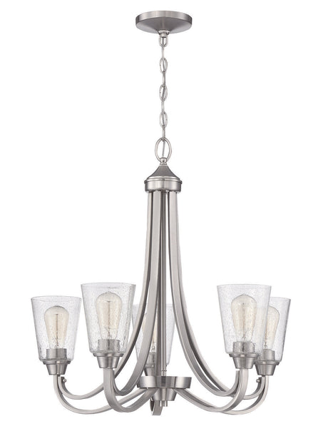 Craftmade 41925-BNK-CS brushed polished nickel chandelier