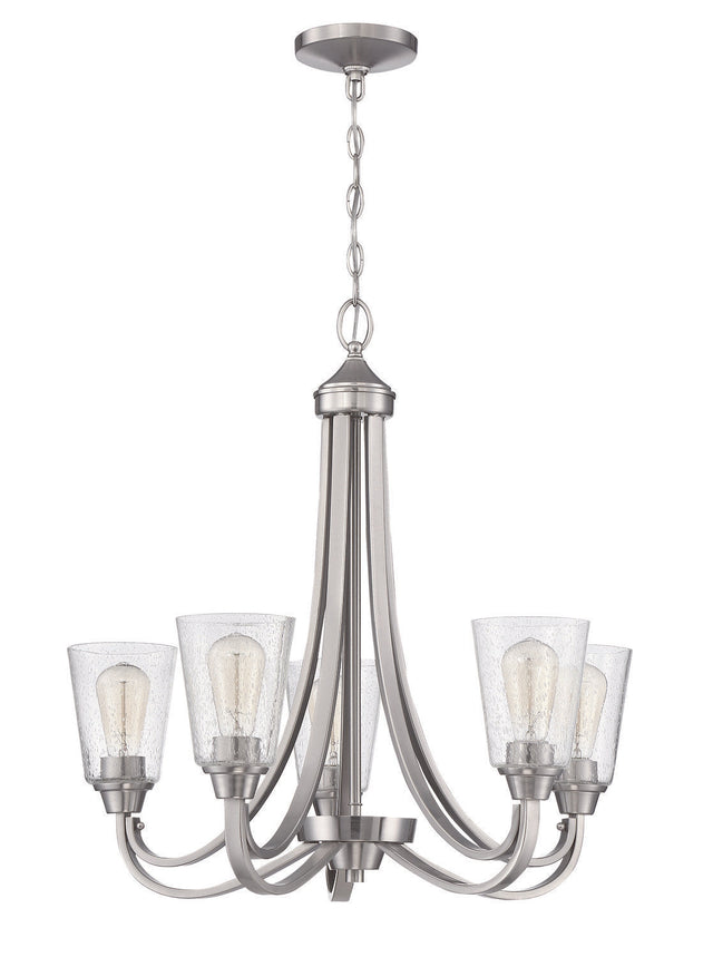 Craftmade 41925-BNK-CS brushed polished nickel chandelier