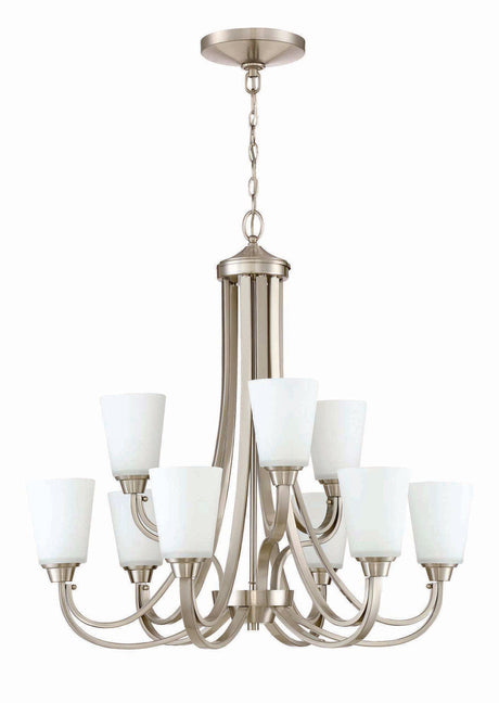 Craftmade 41929-BNK Grace 9 Light Chandelier in Brushed Polished Nickel