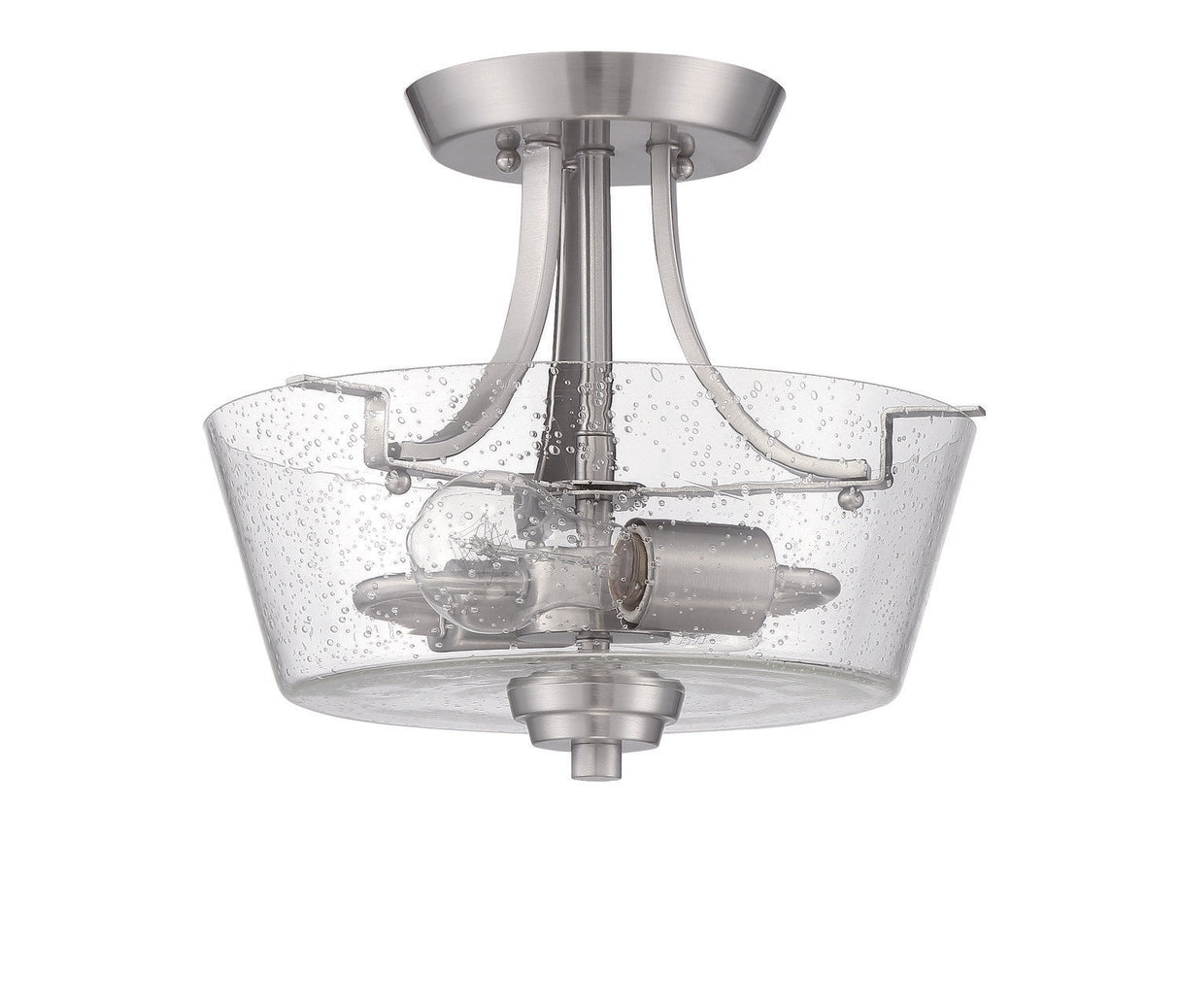 Craftmade 41952-BNK-CS brushed polished nickel convertible semi flush