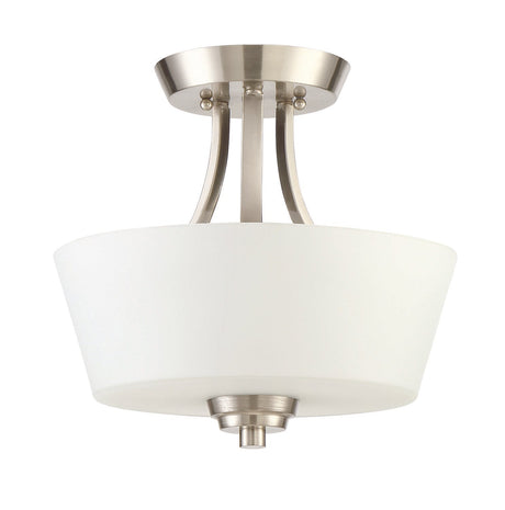 Craftmade 41952-BNK Grace 2 Light Convertible Semi Flush in Brushed Polished Nickel
