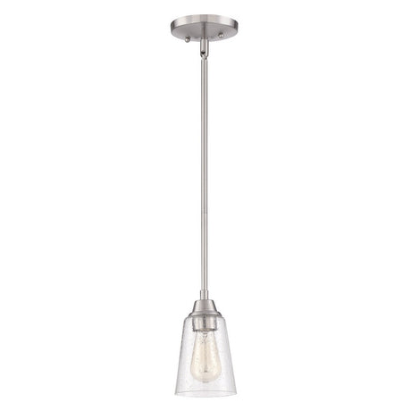 Craftmade 41991-BNK-CS brushed polished nickel mini pendant