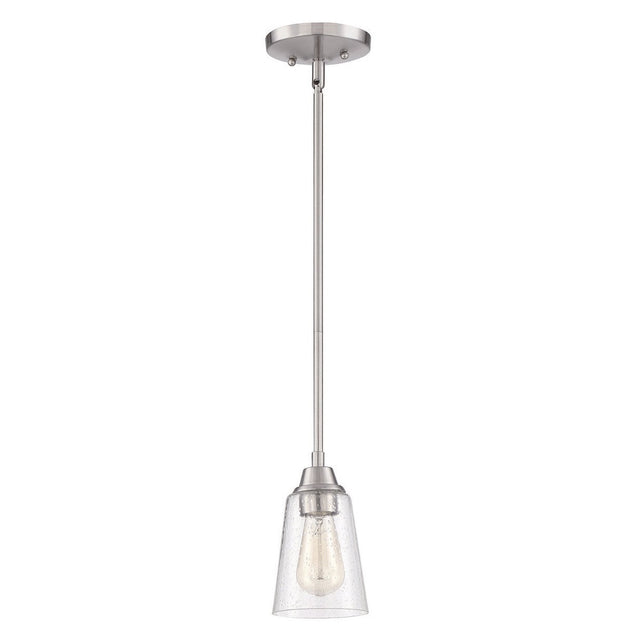 Craftmade 41991-BNK-CS brushed polished nickel mini pendant