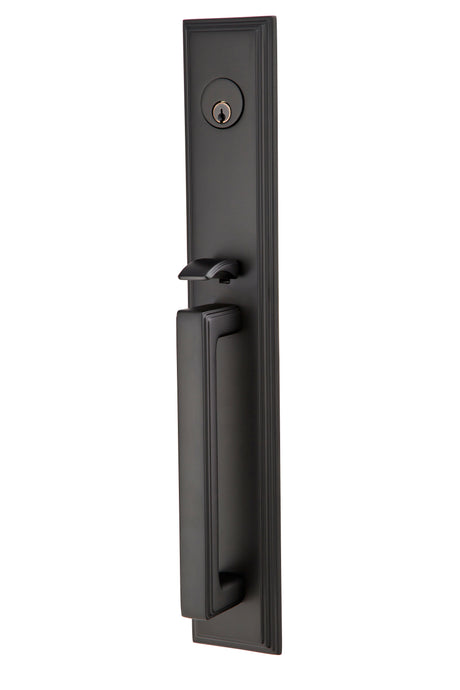 Emtek Knob Dummy Melrose Tubular Handleset - Reversible in Flat Black