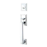 Emtek Knob 2-3/8" and 2-3/4" Backset Single Cylinder Hamden Tubular Handleset - Reversible in Polished Chrome