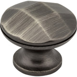 Elements 423BNBDL 423 Drake 1-3/16" Zinc Faceted Geometric Cabinet Knob Brushed Pewter