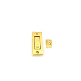 Ives 42B4 satin brass pocket sliding door bolt