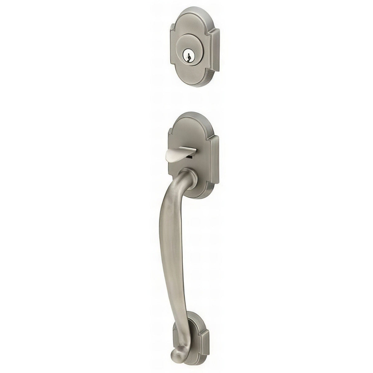 Emtek 4312BLUS15A pewter single cylinder handleset