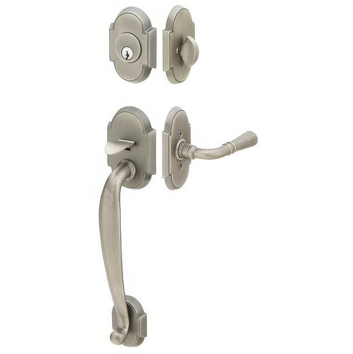Emtek 4312BLUS26 polished chrome single cylinder handleset