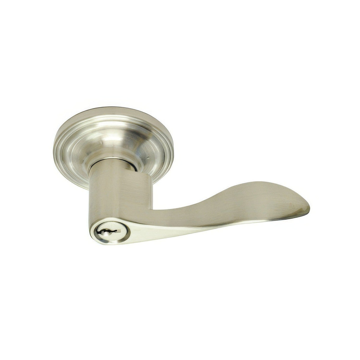 Better Home Products 43515SN satin nickel keyed entry door lever