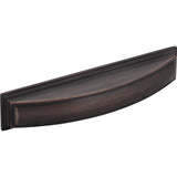 Jeffrey Alexander 436-128DBAC brushed oil rubbed bronze cup pull