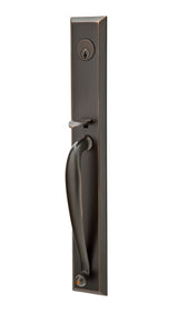 Emtek Knob 2-3/8" and 2-3/4" Backset Single Cylinder Jefferson Tubular Handleset - Reversible in Oil Rubbed Bronze