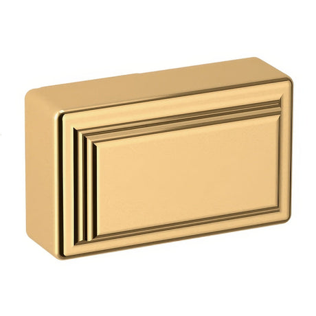 Baldwin 4425031 unlacquered brass rectangular cabinet knob