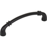 Jeffrey Alexander 445-128MB matte black cabinet drawer pull
