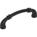 Jeffrey Alexander 445-96MB matte black cabinet drawer pull