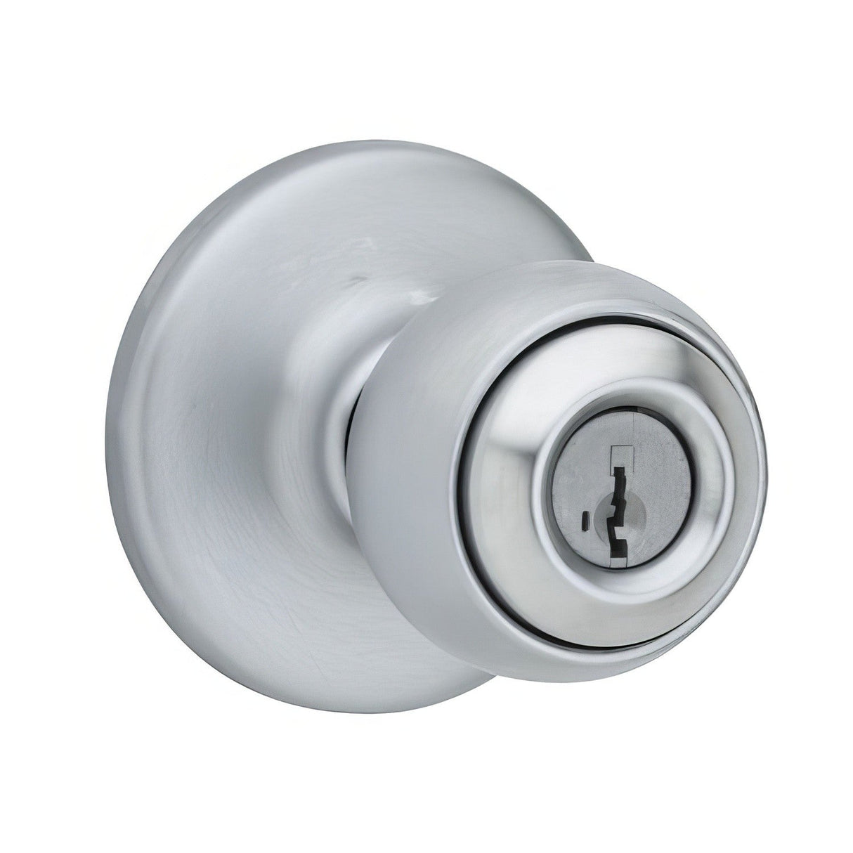 Kwikset 450P-3SV1 polished brass keyed storeroom door knob