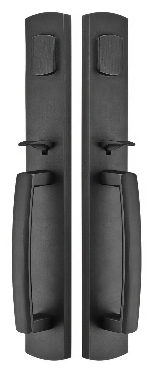 Emtek 454929FB flat black double cylinder handleset