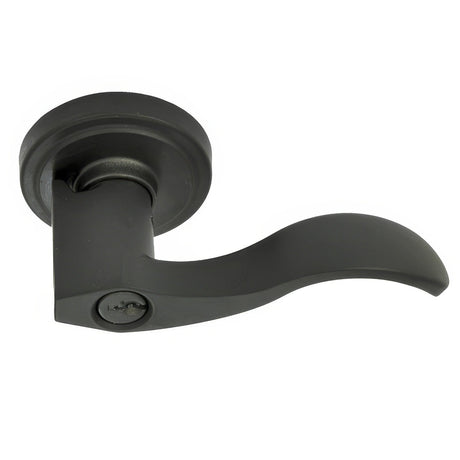 Better Home Products 45544BLKRT matte black keyed entry door lever
