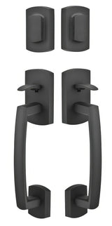Emtek 455727FB flat black dummy handleset