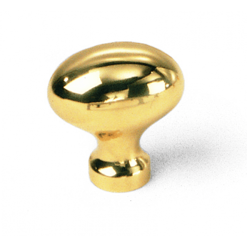 Laurey 45601 456 1-1/4" Solid Brass Oval Cabinet Knob Polished Brass