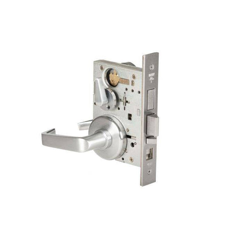 Best 45H7AB15H626RH satin chrome office lever with deadbolt
