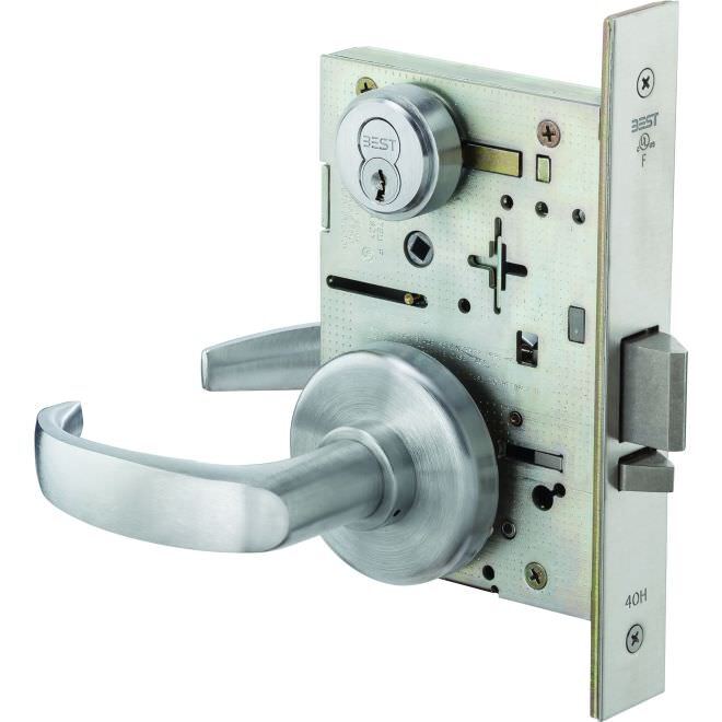 Best 45H7D14H626RH satin chrome storeroom door lever
