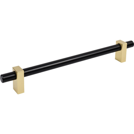 Jeffrey Alexander 478-12MBBG matte black w/brushed gold cabinet pull / appliance pull