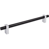 Jeffrey Alexander 478-12MBPC matte black w/polished chrome cabinet pull / appliance pull