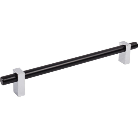Jeffrey Alexander 478-12MBPC matte black w/polished chrome cabinet pull / appliance pull