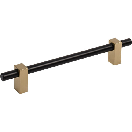 Jeffrey Alexander 478-160MBSBZ matte black w/satin bronze cabinet drawer pull