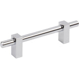 Jeffrey Alexander 478-96PC polished chrome cabinet drawer pull