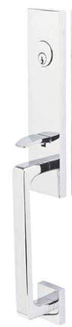 Emtek Knob 2-3/8" and 2-3/4" Backset Single Cylinder Davos Tubular Handleset - Reversible in Polished Chrome