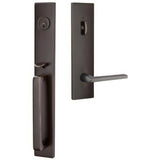 Emtek 4819HLOUS10BLH oil rubbed bronze single cylinder handleset
