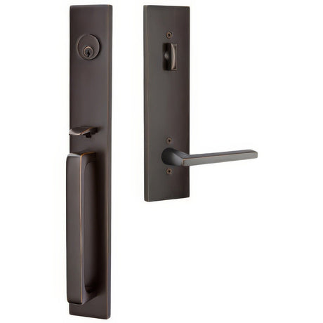 Emtek 4819HLOUS10BRH oil rubbed bronze single cylinder handleset